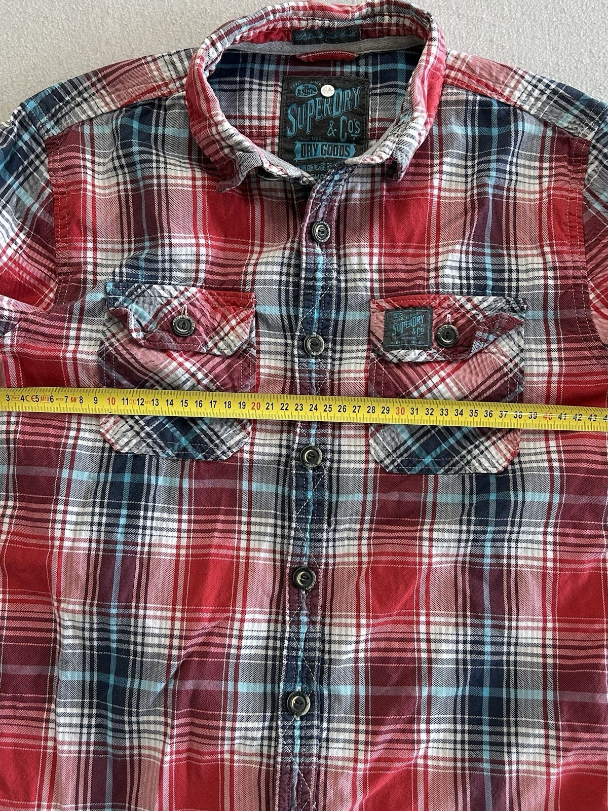 Superdry & Co Herren Langarm Hemd Größe S Mehrfarbig Kariert Sehr guter Zustand