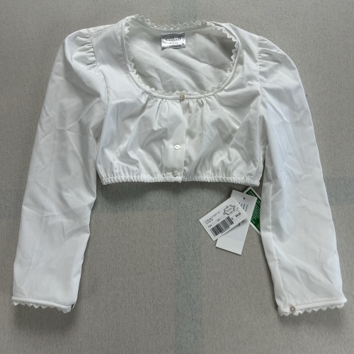 Waldorff Salzburg Dirndl Bluse NEU | Größe 30 | Bauchfrei | Weiß | Baumwolle