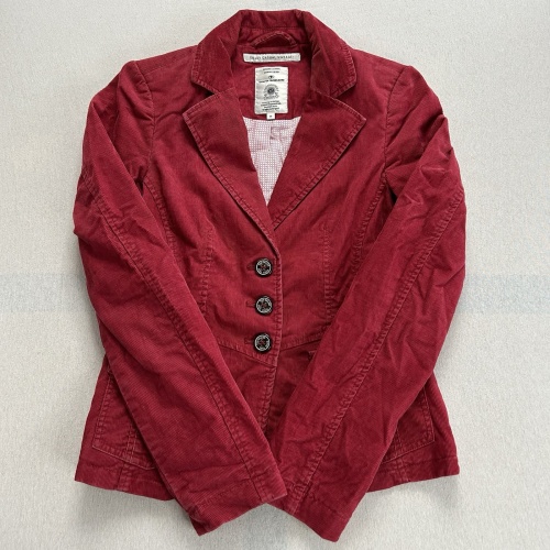 Tom Tailor Damen Blazer Größe 34 Casual Vintage Rot Knöpfe Maße auf den Fotos