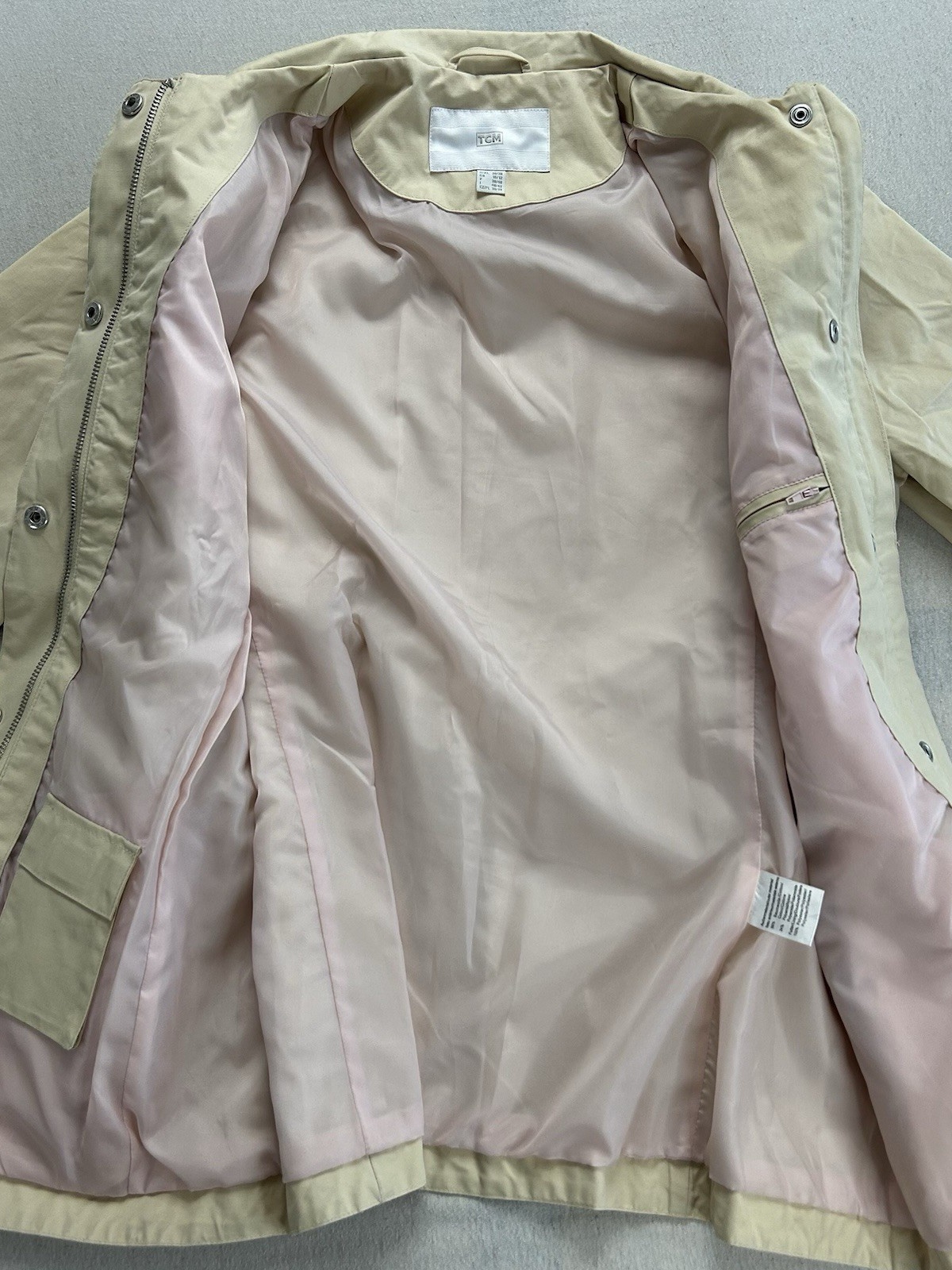 TCM Tchibo Damen Jacke/Mantel Größe 36/38 Beige Maße auf den Fotos