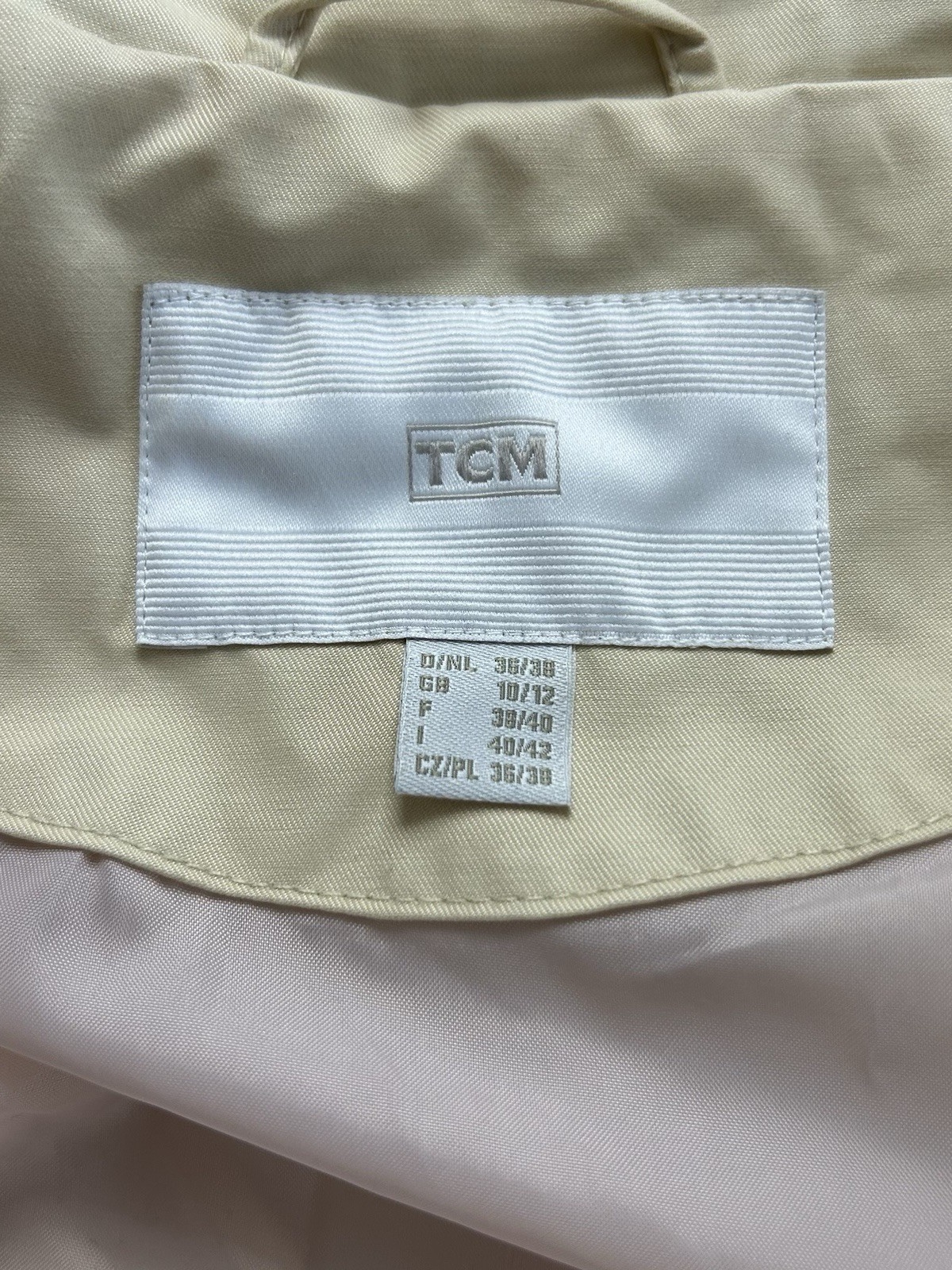 TCM Tchibo Damen Jacke/Mantel Größe 36/38 Beige Maße auf den Fotos