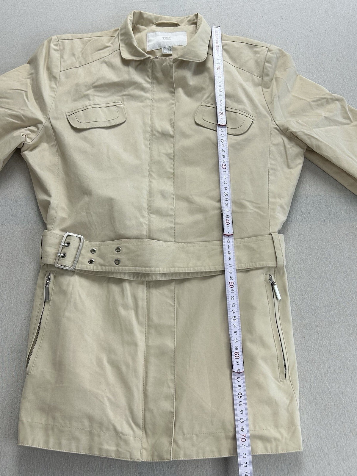 TCM Tchibo Damen Jacke/Mantel Größe 36/38 Beige Maße auf den Fotos