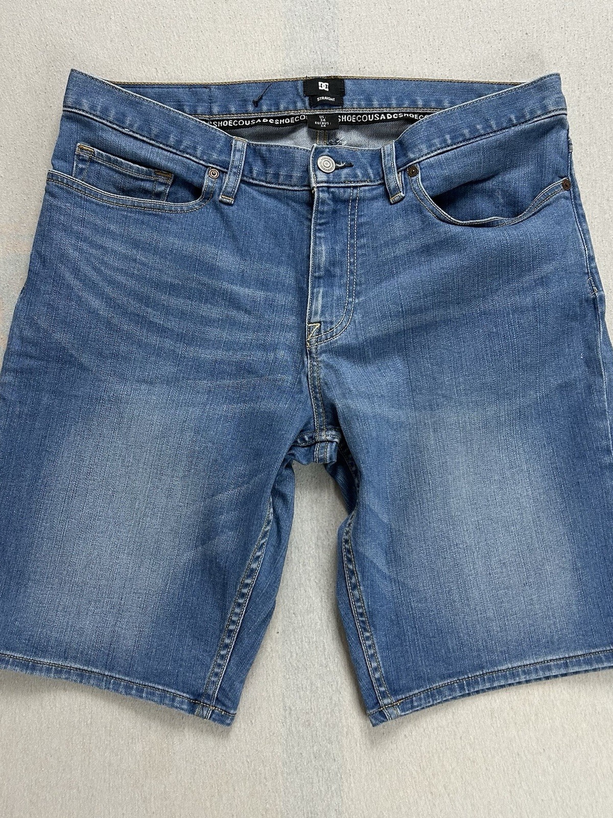 DC Shoes Jeans Shorts Herren Größe W34 Blau Bermudas Skater Maße auf Fotos
