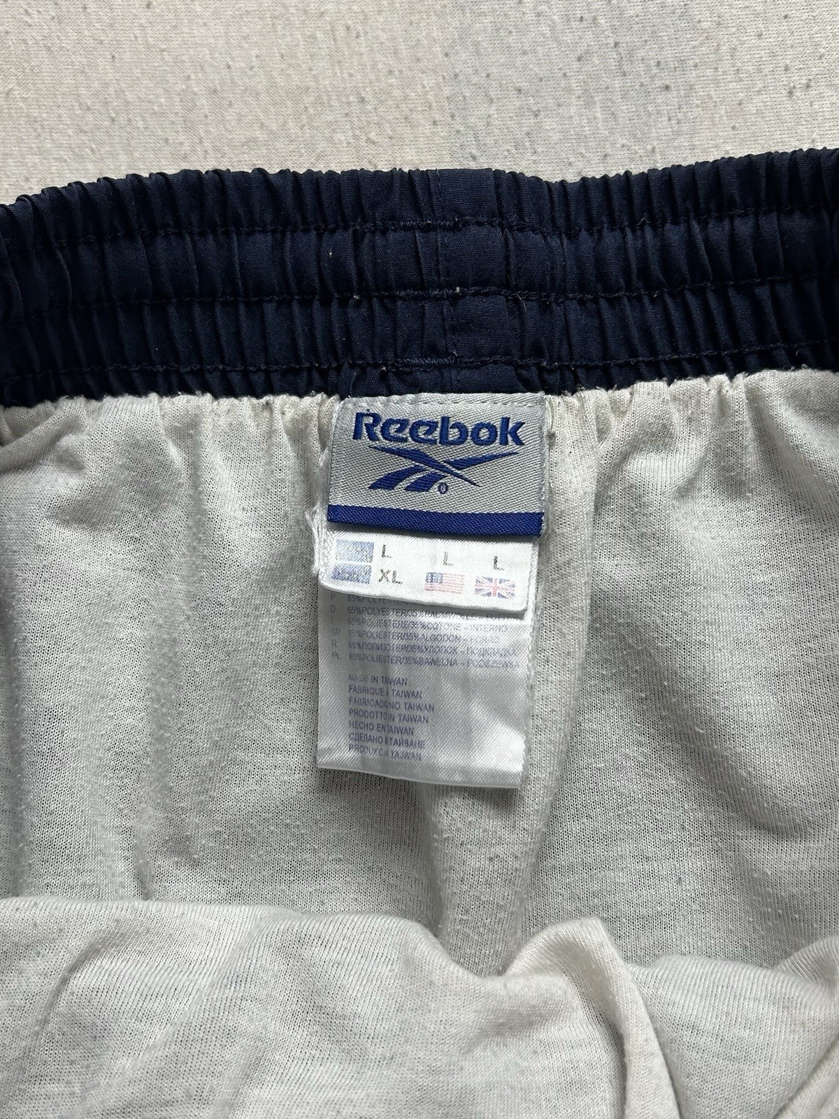 Reebok Vintage Shorts | Logo gestickt | Größe L | Blau | Maße auf den Fotos