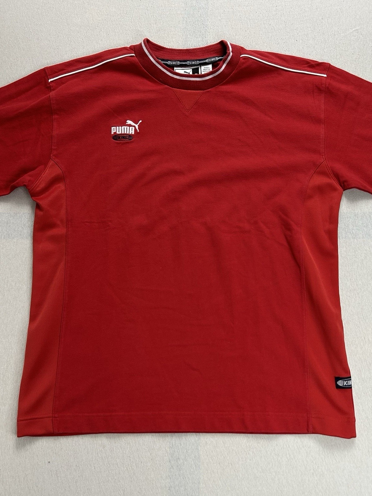 Puma King Vintage T-Shirt | Größe M | Rot | Maße auf den Fotos