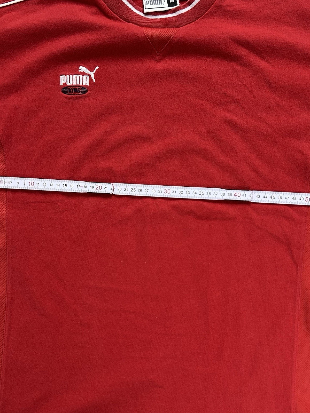 Puma King Vintage T-Shirt | Größe M | Rot | Maße auf den Fotos
