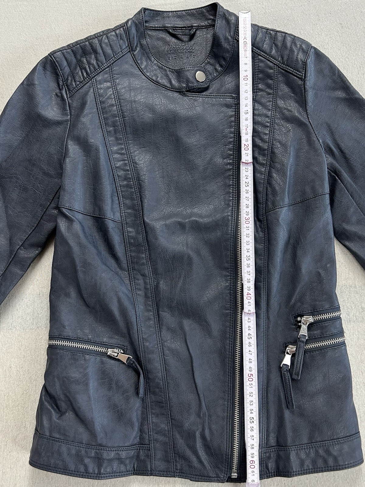 Kunstleder Jacke Damen Women Unlimited by Tchibo Größe 36 Grau Maße auf Fotos