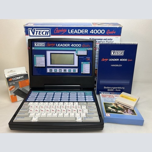 VTech Genius Leader 4000 Quadro Lerncomputer OVP Anleitung + Erweiterung 80-2044