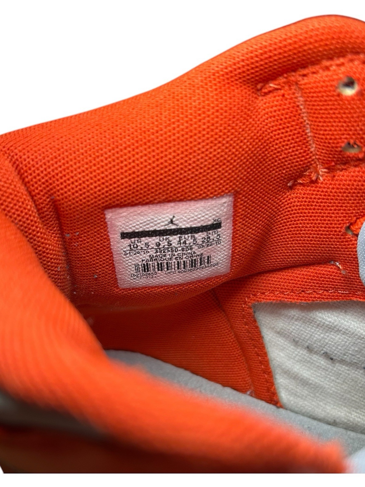 Jordan 1 Retro High Spice | EU 44.5 | 332550-006 | Wolf Grey/Spice-White Orange