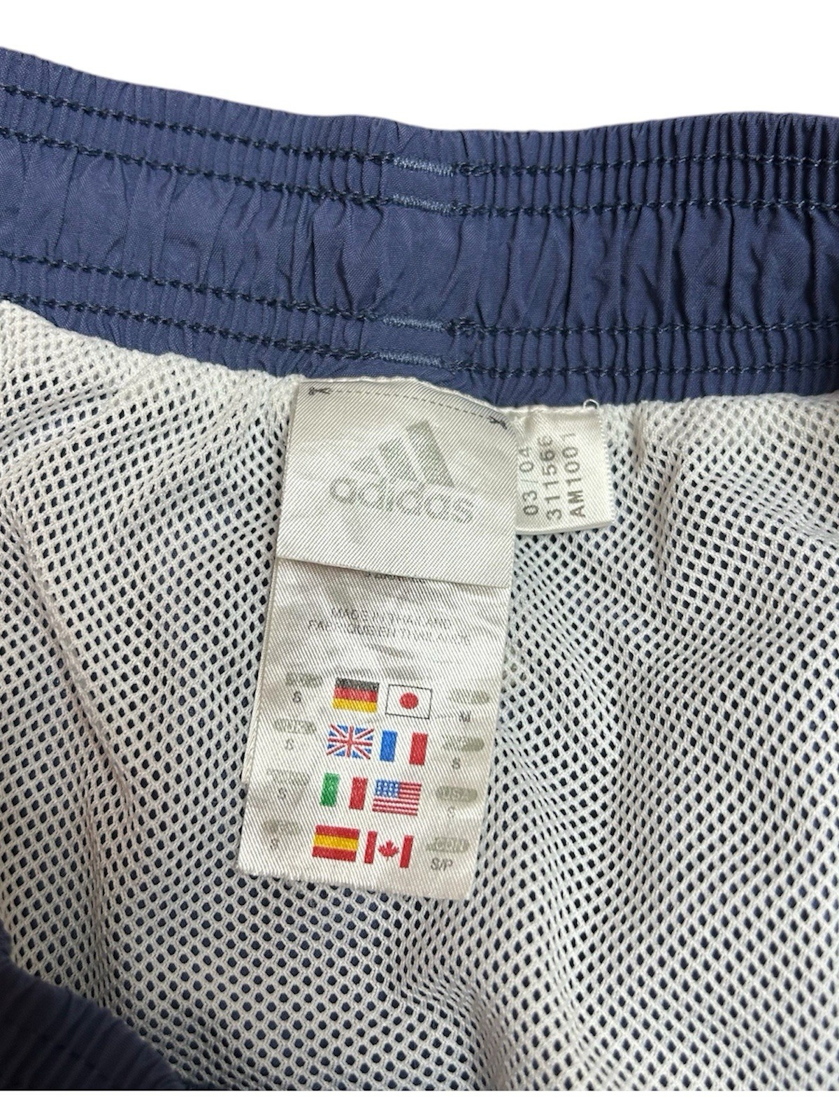 Vintage Adidas Shorts | Größe S | Blau | 2004 | 100% Polyester