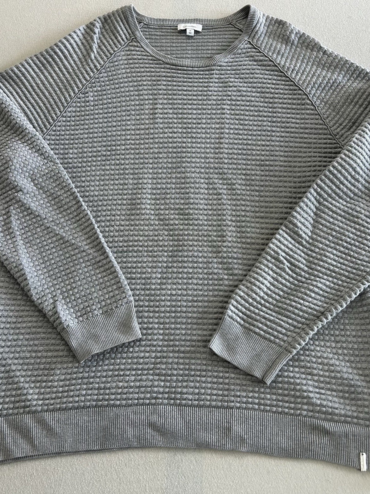Calvin Klein Pullover Sweater Größe XXL Grau Strick Maße auf den Fotos