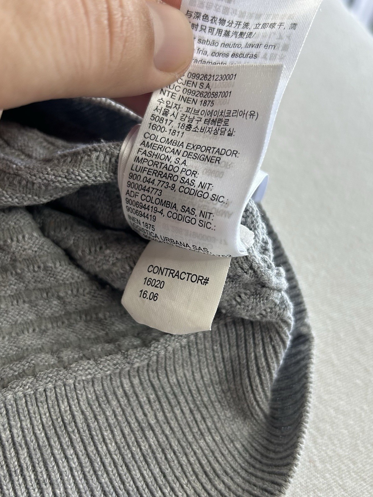 Calvin Klein Pullover Sweater Größe XXL Grau Strick Maße auf den Fotos