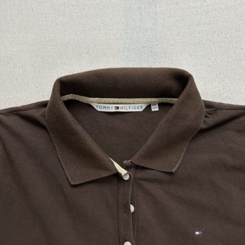 Tommy Hilfiger Polo Damen 3/4 Ärmel | Größe XXL | Braun | Maße auf den Fotos
