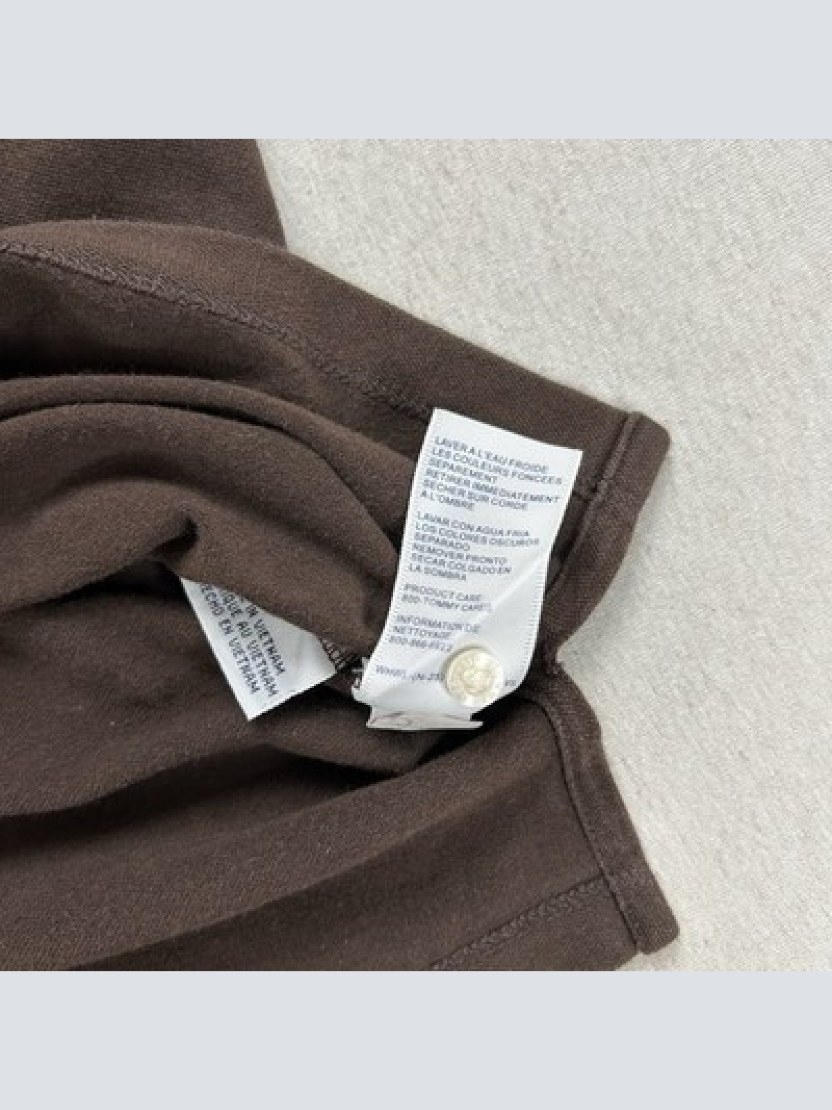 Tommy Hilfiger Polo Damen 3/4 Ärmel | Größe XXL | Braun | Maße auf den Fotos