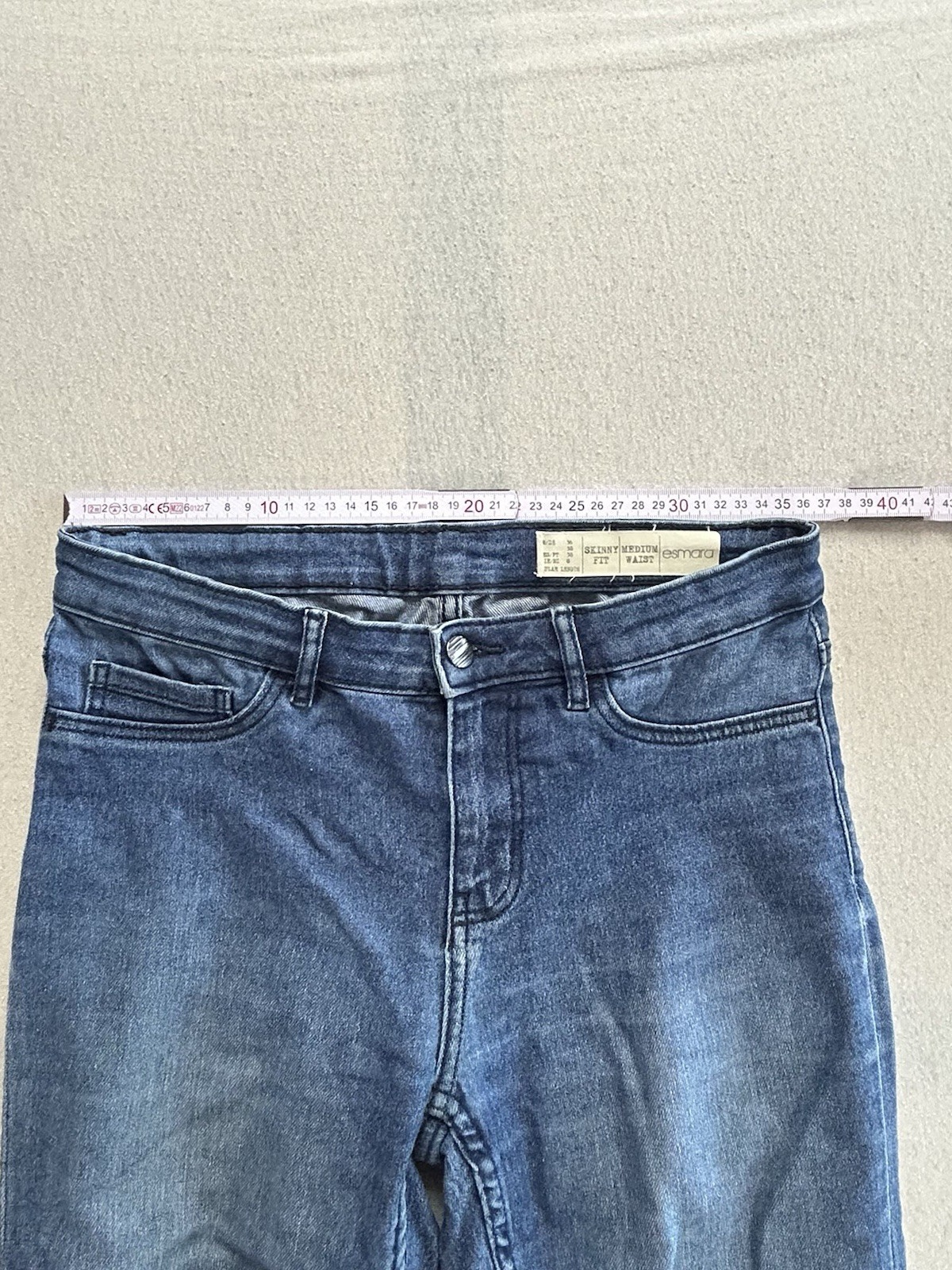 Esmara Damen Jeans Größe 36 Skinny Fit Blau Maße auf den Fotos