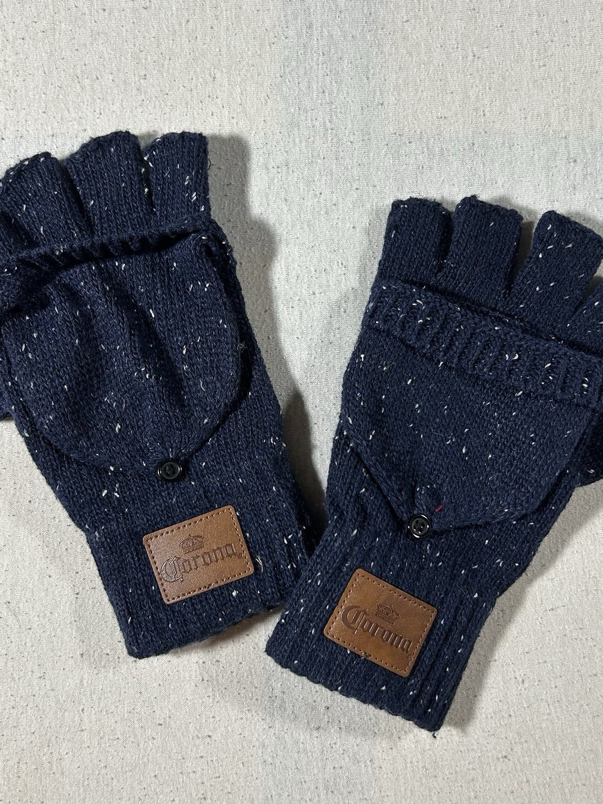 Corona Bier Handschuhe / Fäustlinge Fanartikel Größe ca. 8-9 Blau Werbeartikel