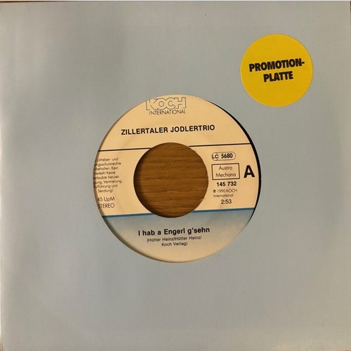 Zillertaler Jodlertrio - I Hab A Engerl G'sehn (7", Single, Promo)