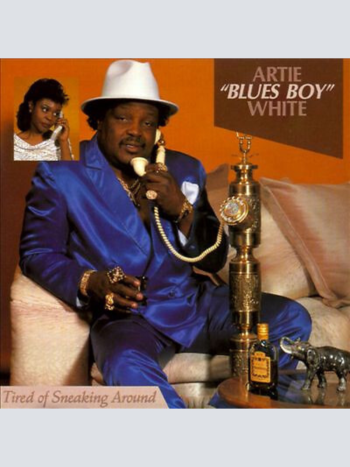 Artie "Blues Boy" White* - Tired Of Sneaking Around (LP, Album)