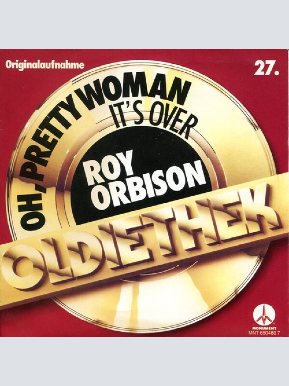 Roy Orbison - Oh, Pretty Woman / It's Over (7", Single, RE)