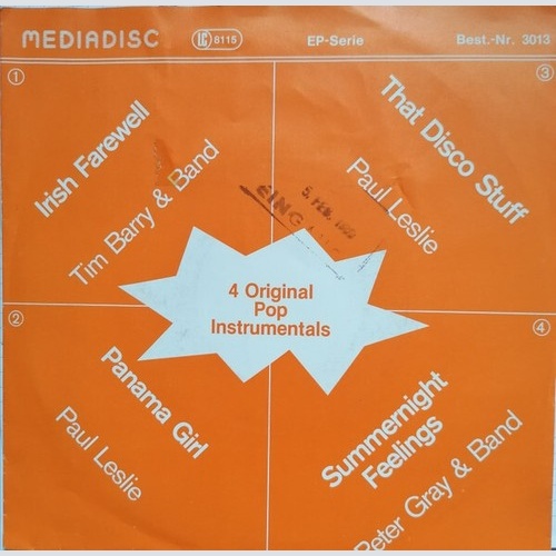 Various - 4 Original Pop Instrumentals (7", EP)