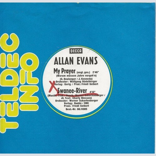 Allan Evans (8) - My Prayer (7", Promo)