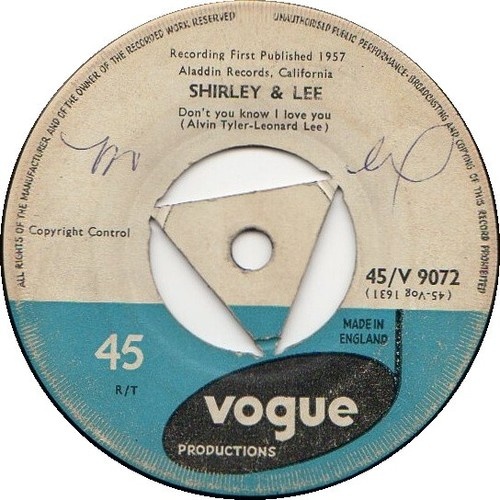 Shirley And Lee - Don't You Know I Love You / Rock All Nite (7", Single, Mono)