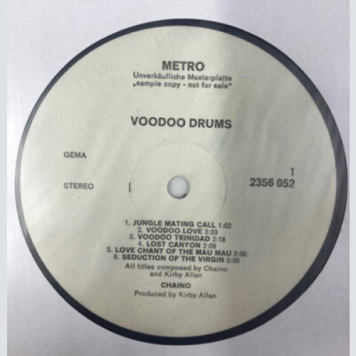 Chaino - Voodoo Drums (LP, Album, Promo)