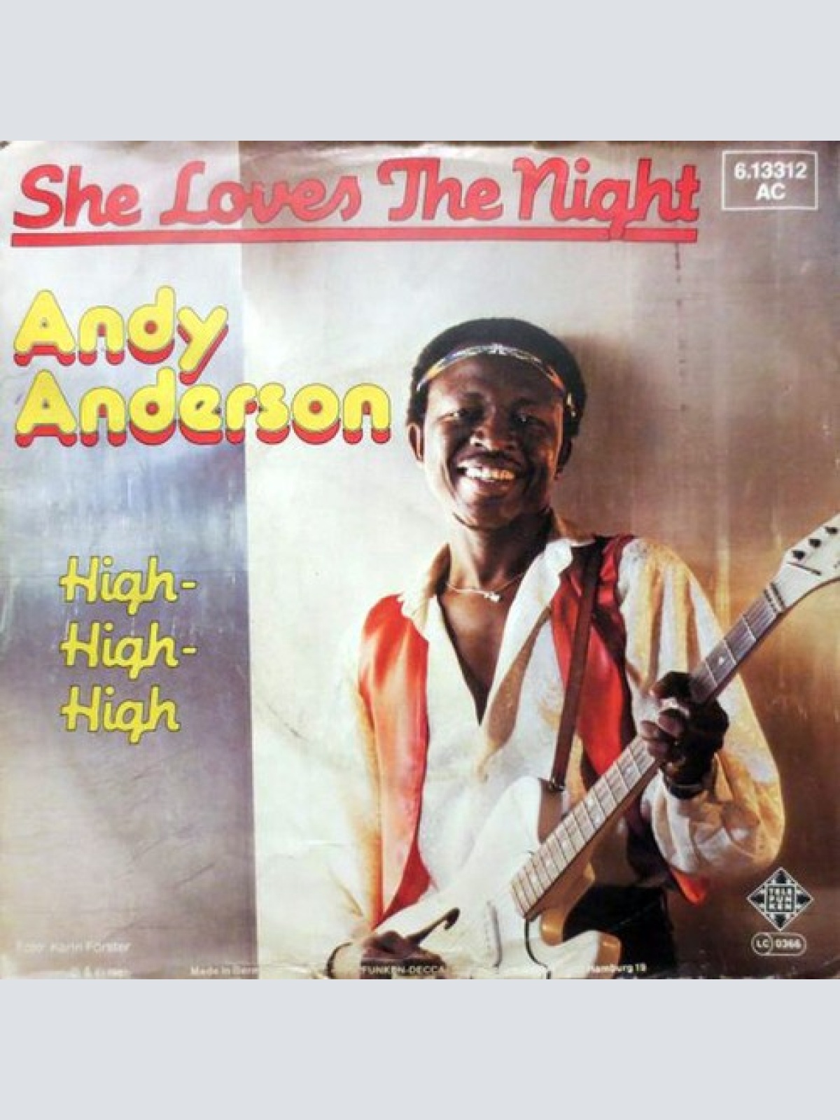 Andy Anderson* - She Loves The Night (7", Single, Promo)