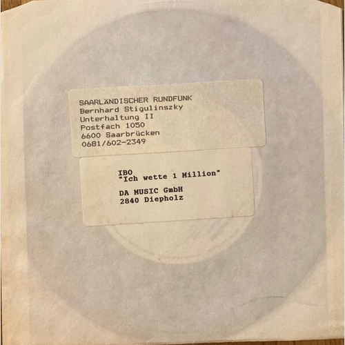 Ibo (2) - Ich Wette 1 Million (7", Single, TP)