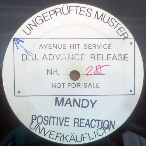 Mandy* - Positive Reaction (12", Single, Promo, W/Lbl)
