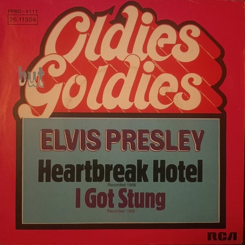 Elvis Presley - Heartbreak Hotel / I Got Stung (7", Single, Bla)