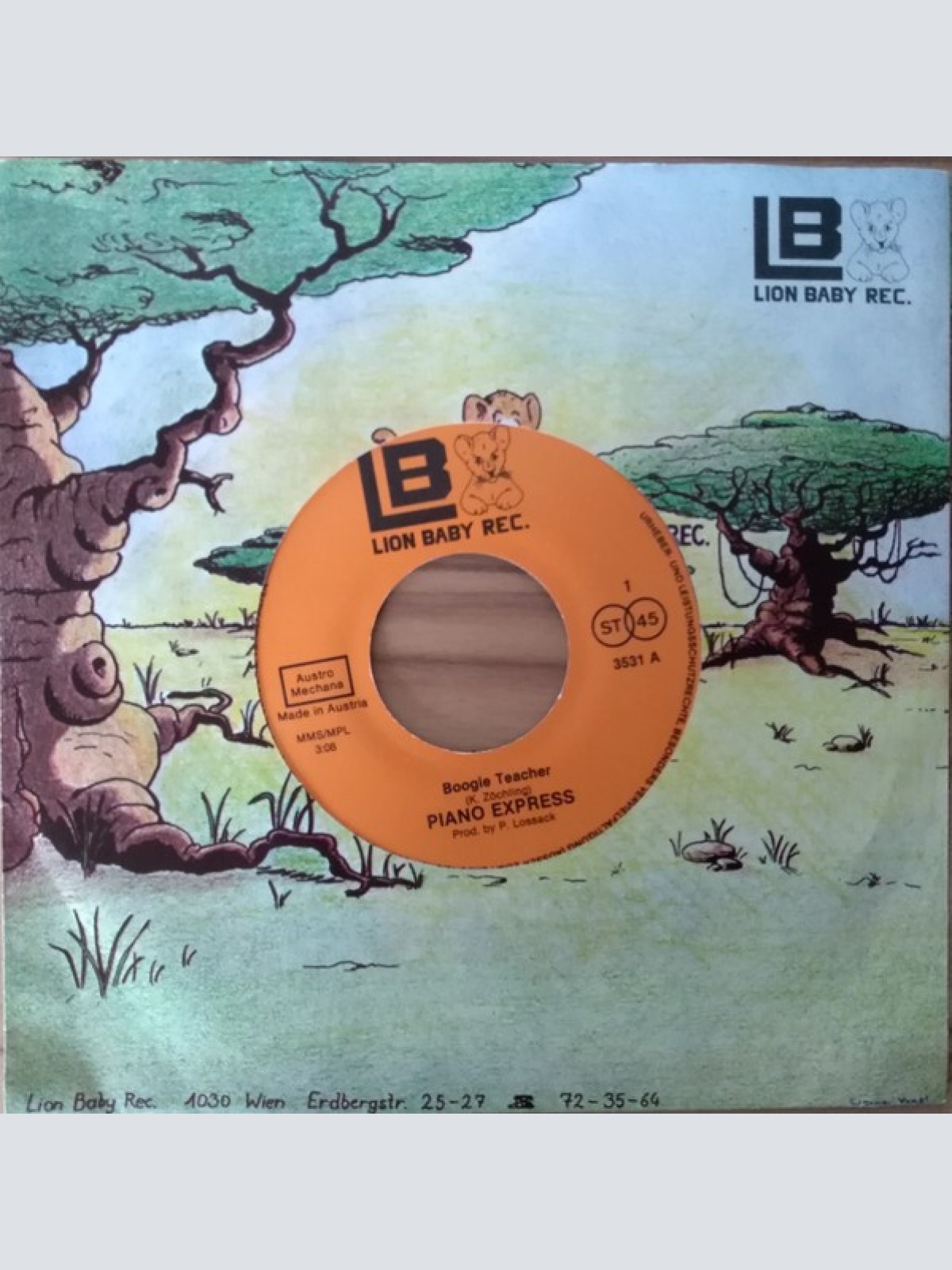 Piano-Express - Boogie Teacher (7", Single)