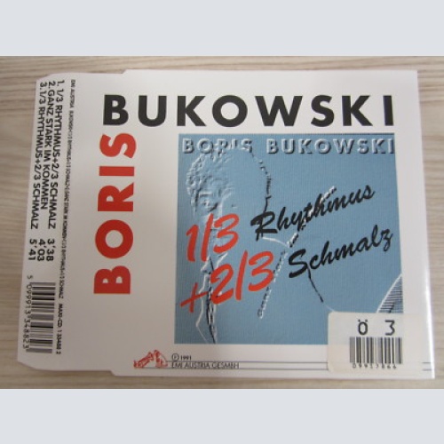CD /   Boris Bukowski ?– 1/3 Rythmus + 2/3 Schmalz     / RAR /  AUSTRIA /