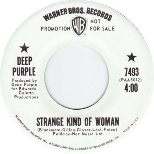 Deep Purple - Strange Kind Of Woman (7", Single, Mono, Promo)