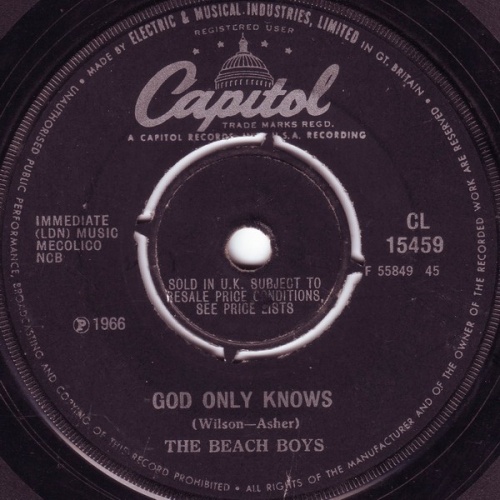 The Beach Boys - God Only Knows (7", Single, Pus)