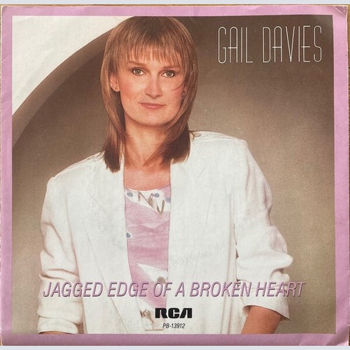 Gail Davies - Jagged Edge Of A Broken Heart (7", Promo, Blu)