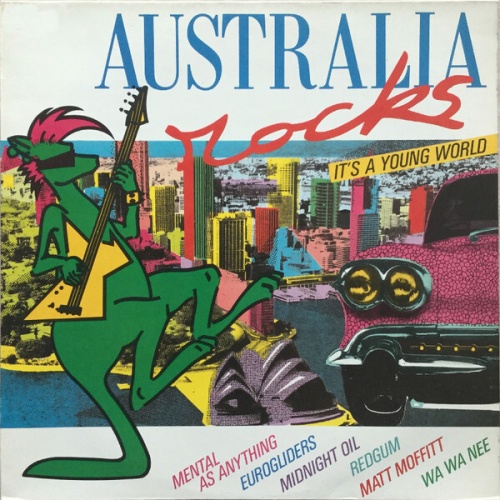 Various - Australia Rocks - It's A Young World (LP, Comp, Promo)