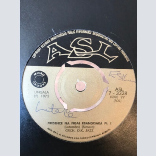 Orchestre T.P. O.K. Jazz* - Presence Na Ngai Ebangisaka 1 & 2 (7")