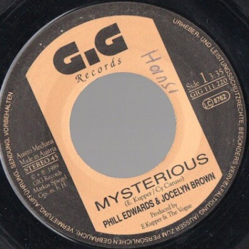Phill Edwards Feat. Jocelyn Brown - Mysterious (7", Single)