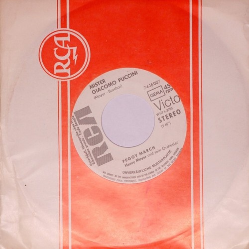 Peggy March - Mister Giacomo Puccini / 1969 (Weil Es So Schön War) (7", Singl...