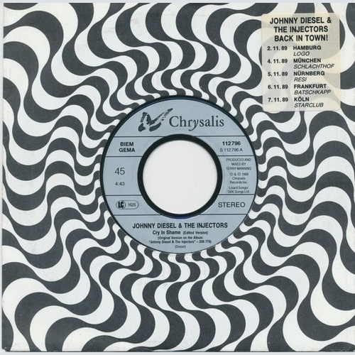 Johnny Diesel & The Injectors - Cry In Shame (7", Single, Promo)