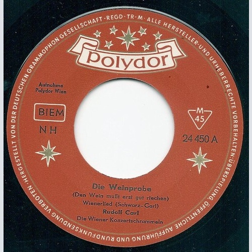 Rudolf Carl - Die Weinprobe (7", Single, Mono)