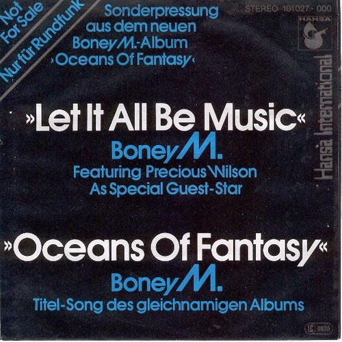 Boney M. Featuring Precious Wilson / Boney M. - Let It All Be Music / Oceans ...