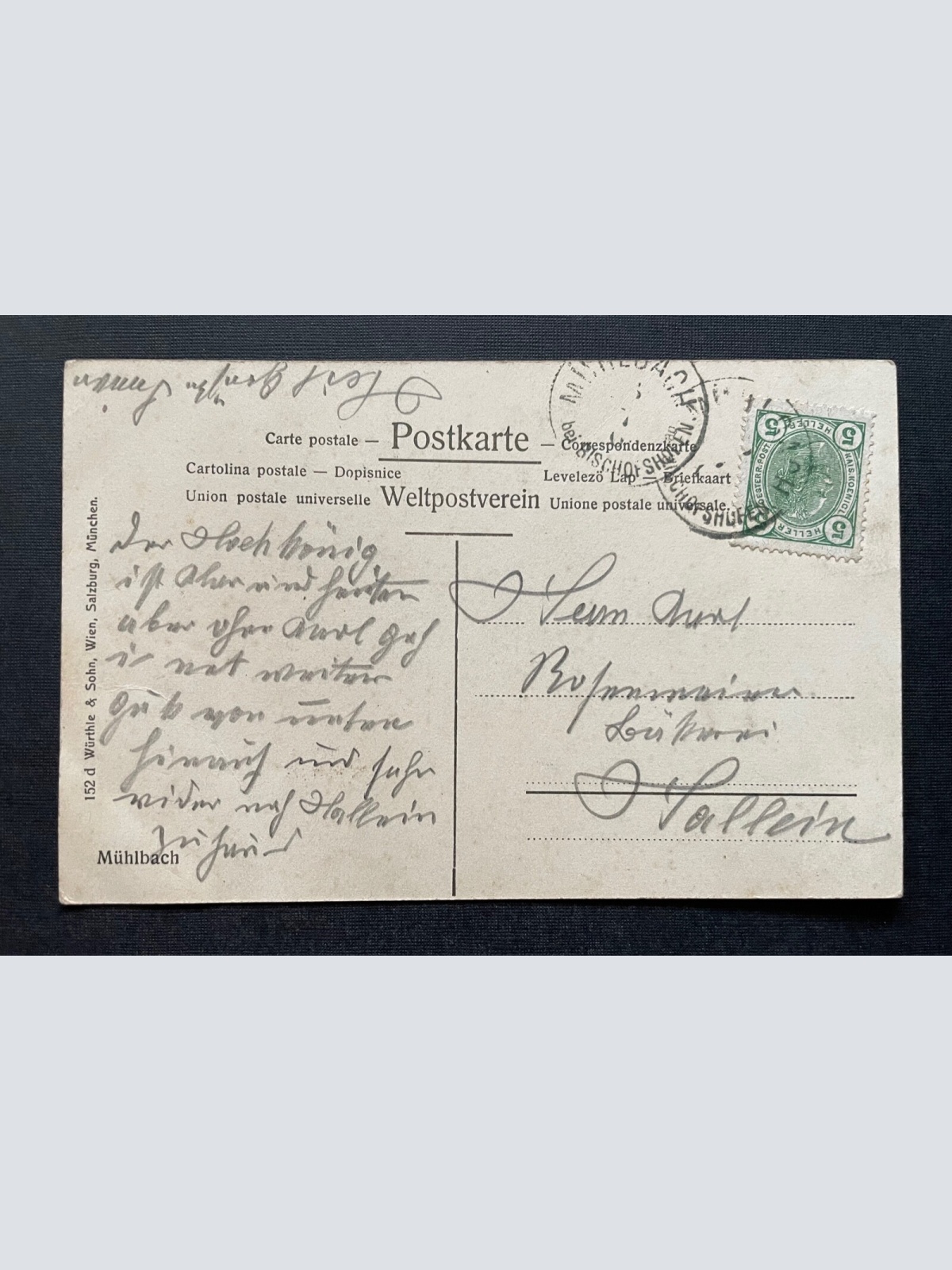 Mühlbach bei Bischofshofen Hochkönig Gebirge Berg Stadt Kirche Salzburg 402313 A