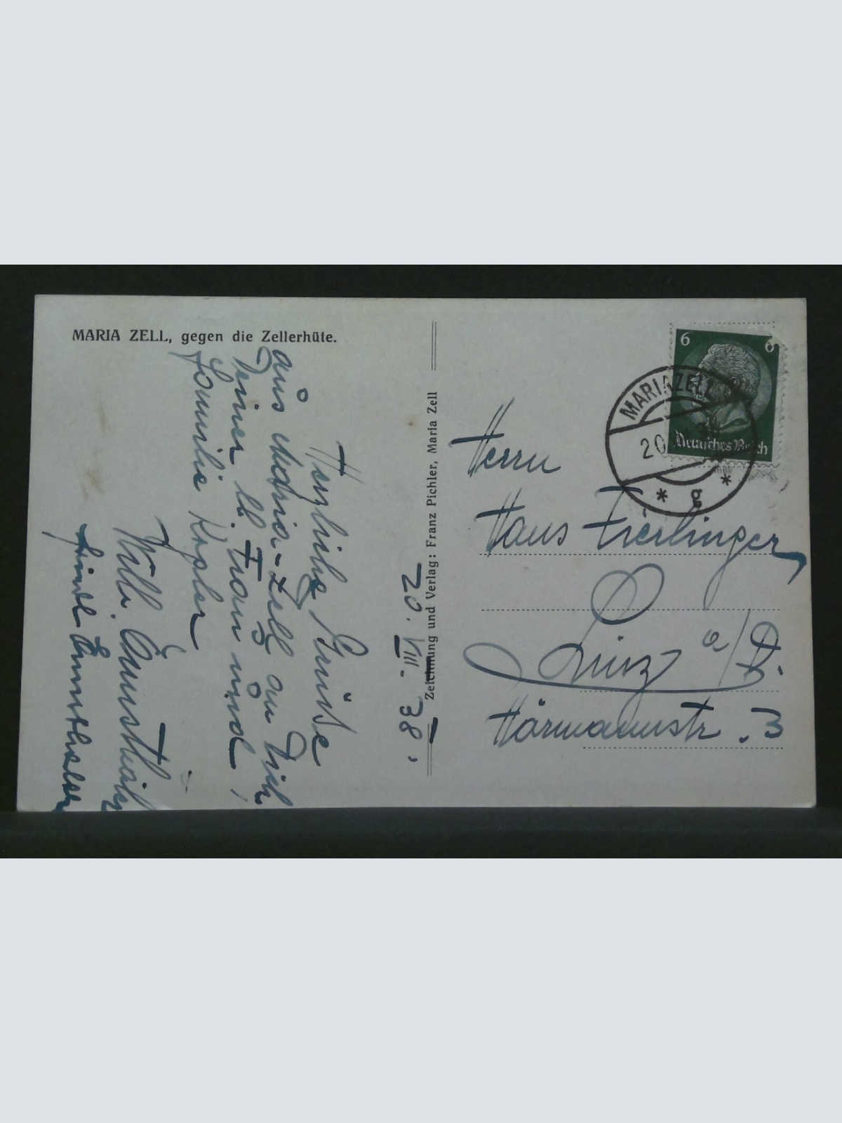 Gruß aus Maria Zell Blick gegen Zellerhüte Gemälde JW 402966 F