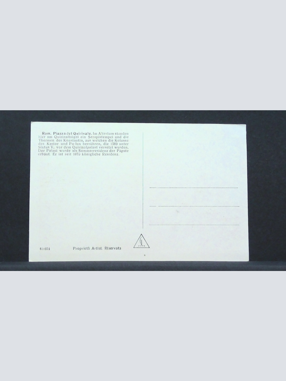 Roma Piazza del Quirinale JW 500272 F