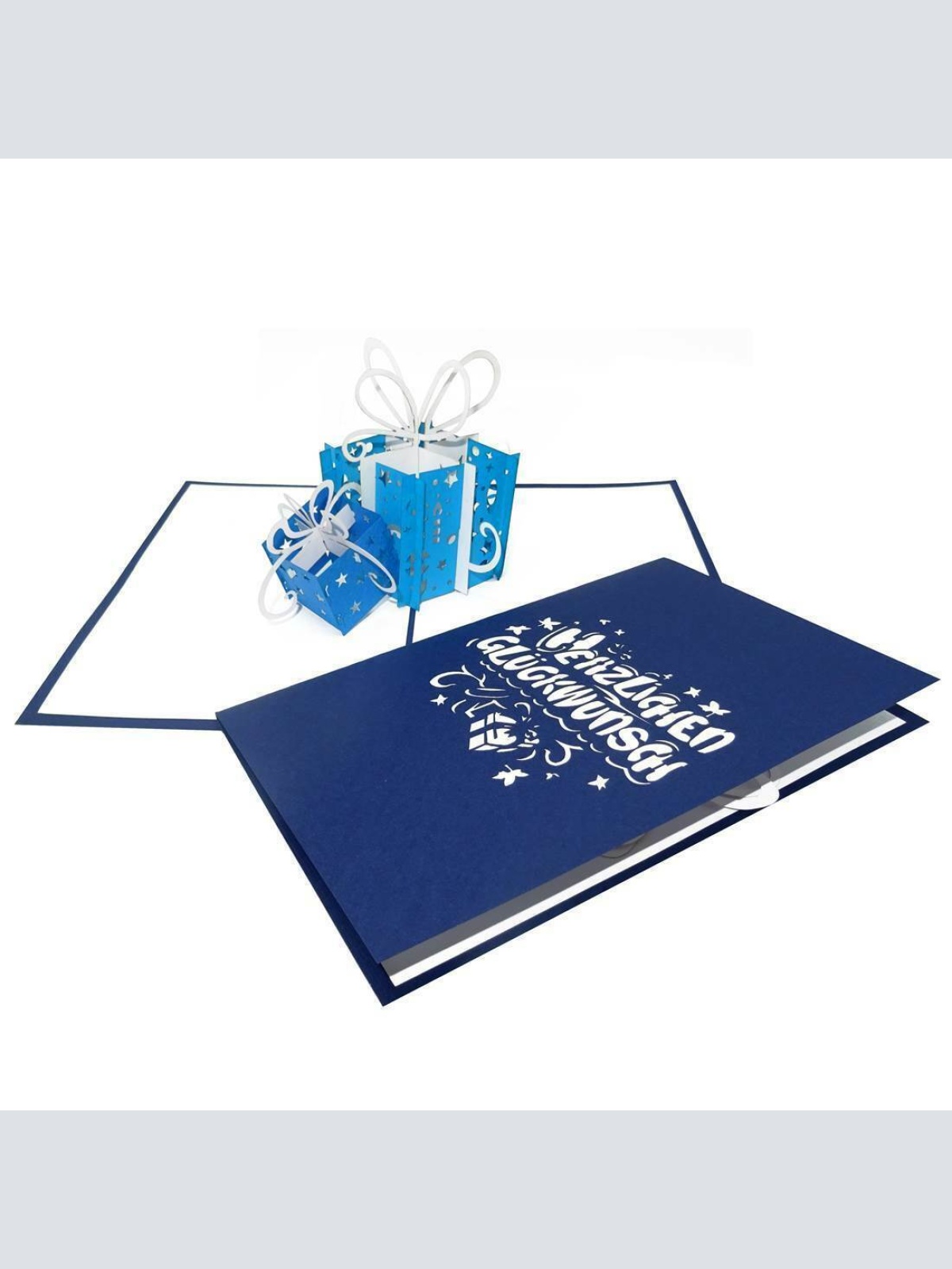3D Pop Up Glückwunschkarte "Geschenke" Geburtstag, Format 11x17 50037