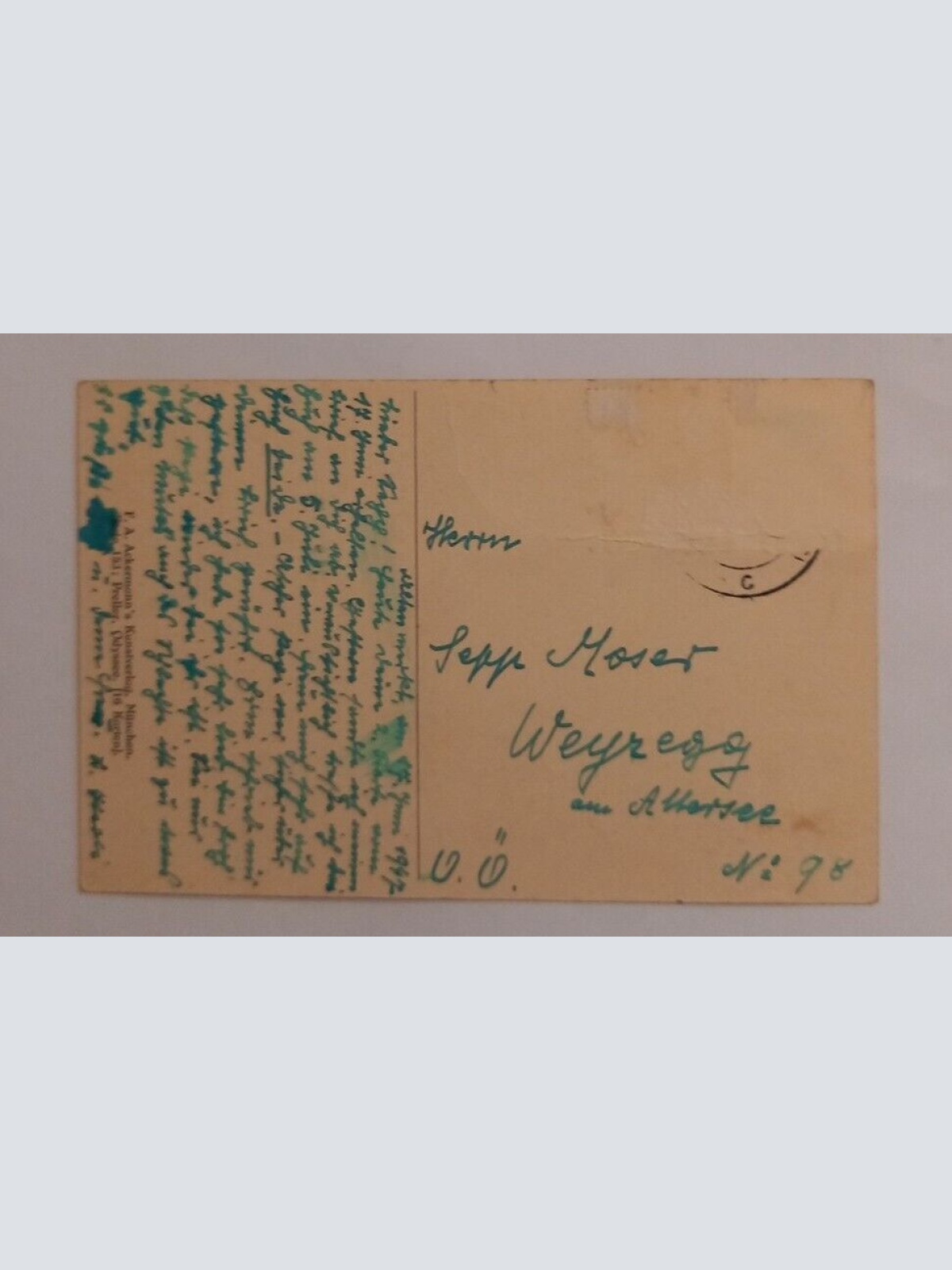 Künstlerkarte Odysseus und Nausikaa 600645A gr