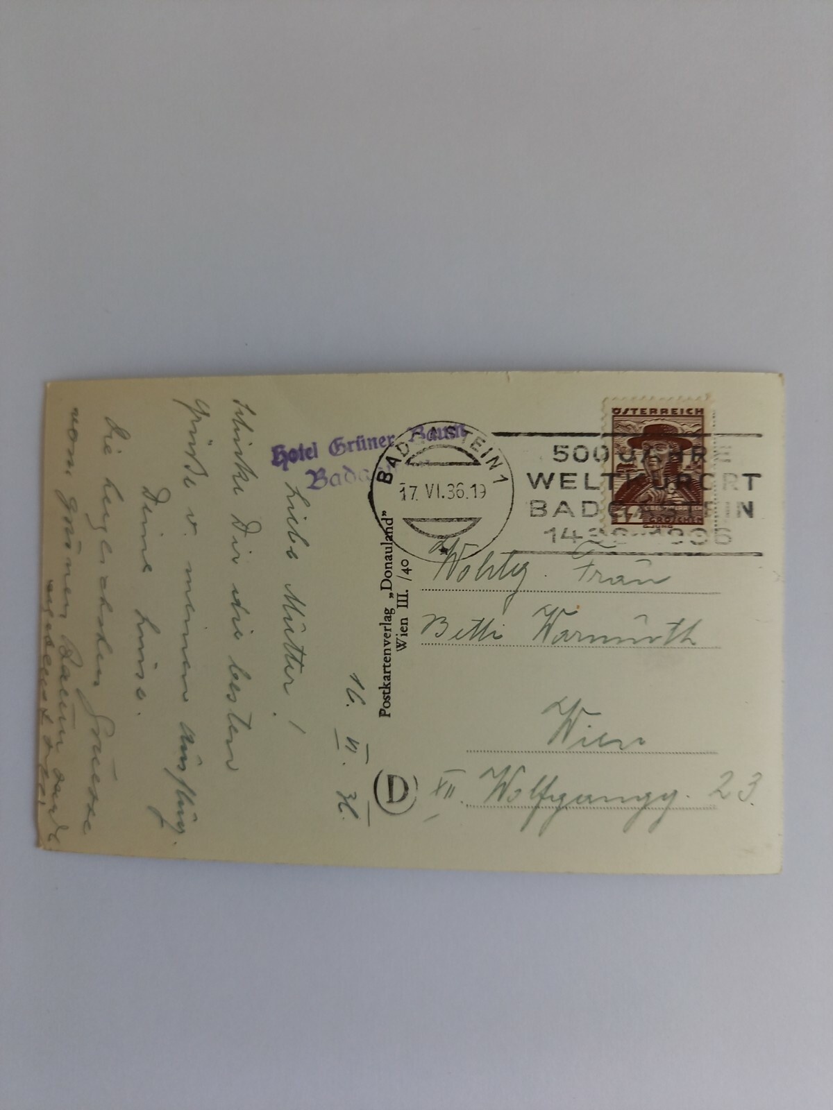 Kötschachtal Badgastein mit Hotel Grüner Baum 140390 GR