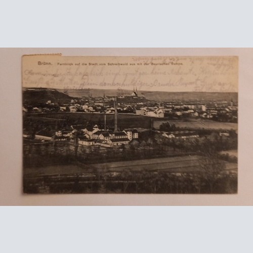 Brünn Fernblick auf die Stadt mit der Baurischen Rampe 600663A gr D